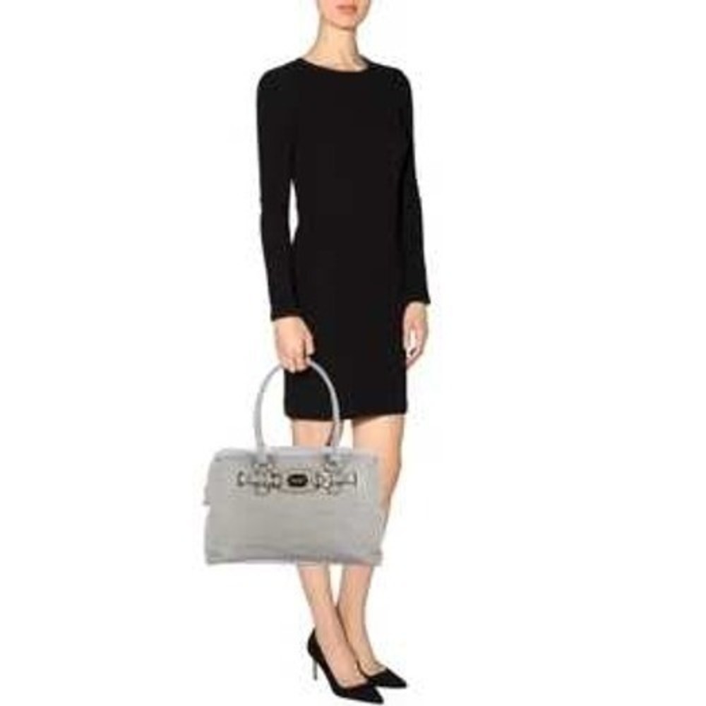 Michael Kors Hamilton Weekender Travel Bag Grey Leather‎ + FREE Bag Charm 🎁 - Picture 2 of 9